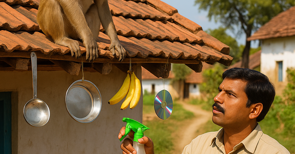 Monkey Repellent “घर की छत से बंदर भगाने के देसी उपाय” bandar kaise bhagaye
