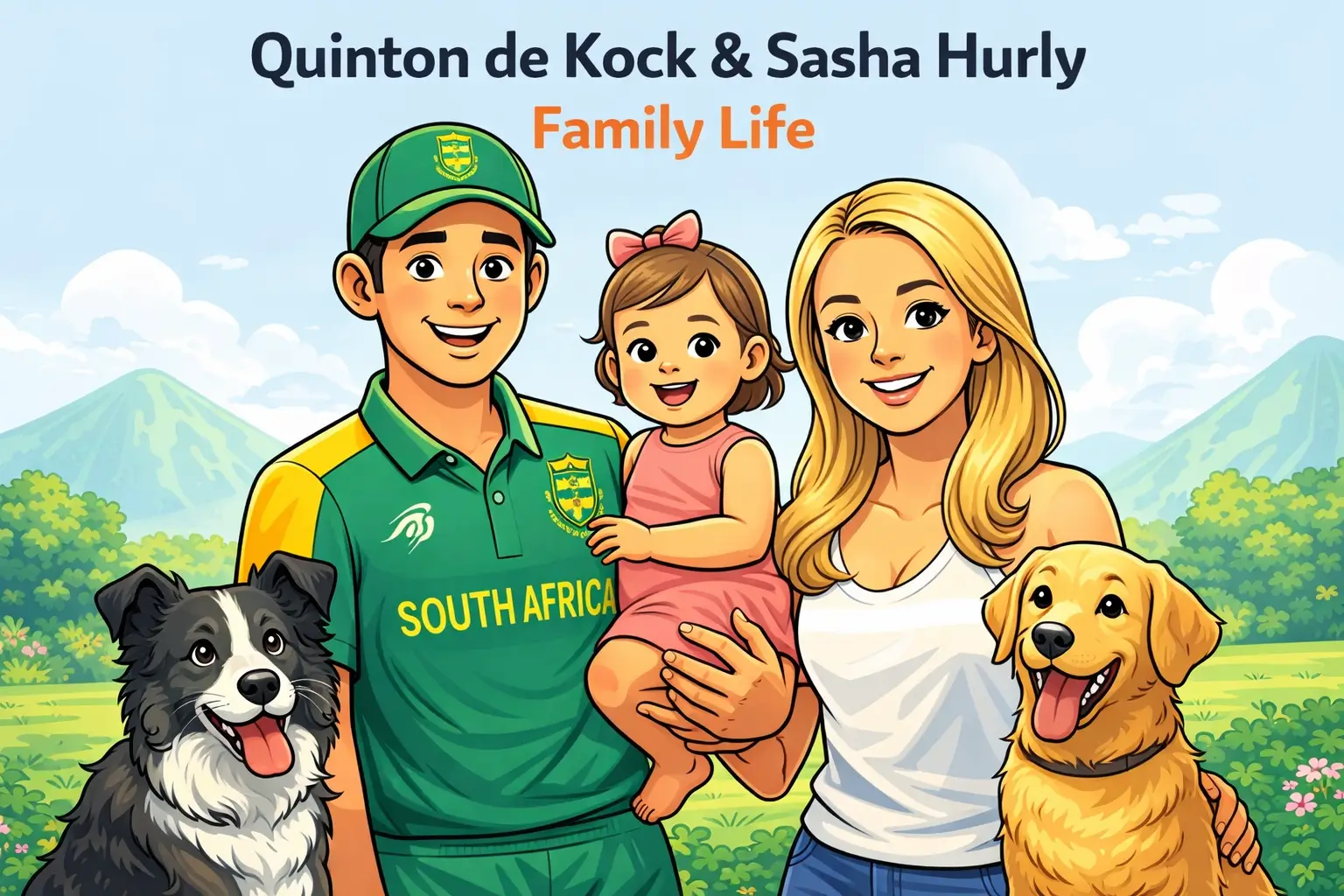 Quinton de Kock wife Sasha Hurly with family personal life