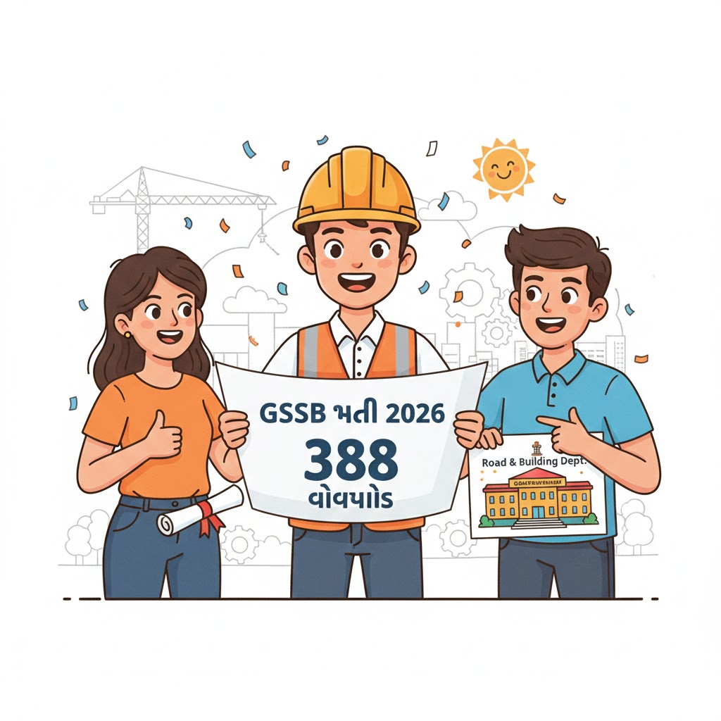 GSSSB Bharti 2026 Roads and Buildings Department Work Assistant Recruitment Image