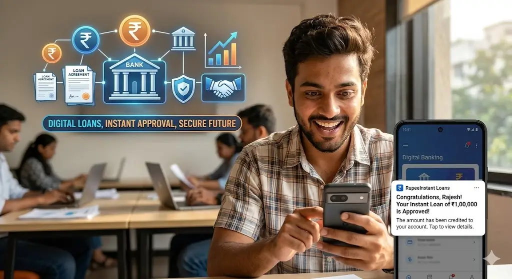 1 lakh urgent loan online India instant personal loan approval mobile app